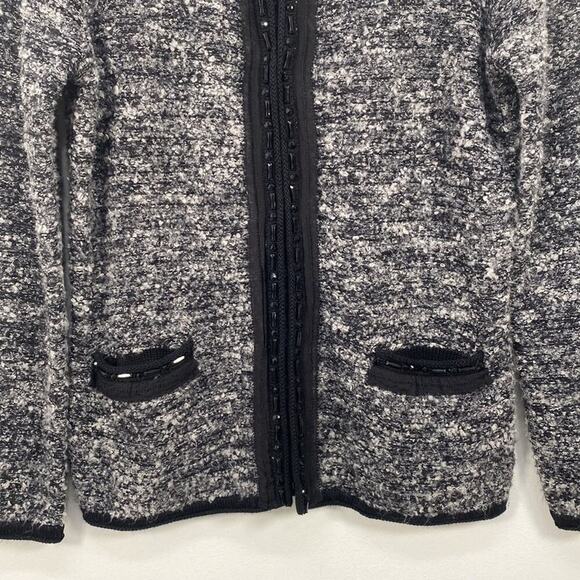 Anne Klein Silk Wool Cashmere Blend Blazer Women's Small  Black - Picture 4 of 10